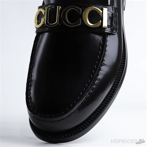 gucci loafers logo